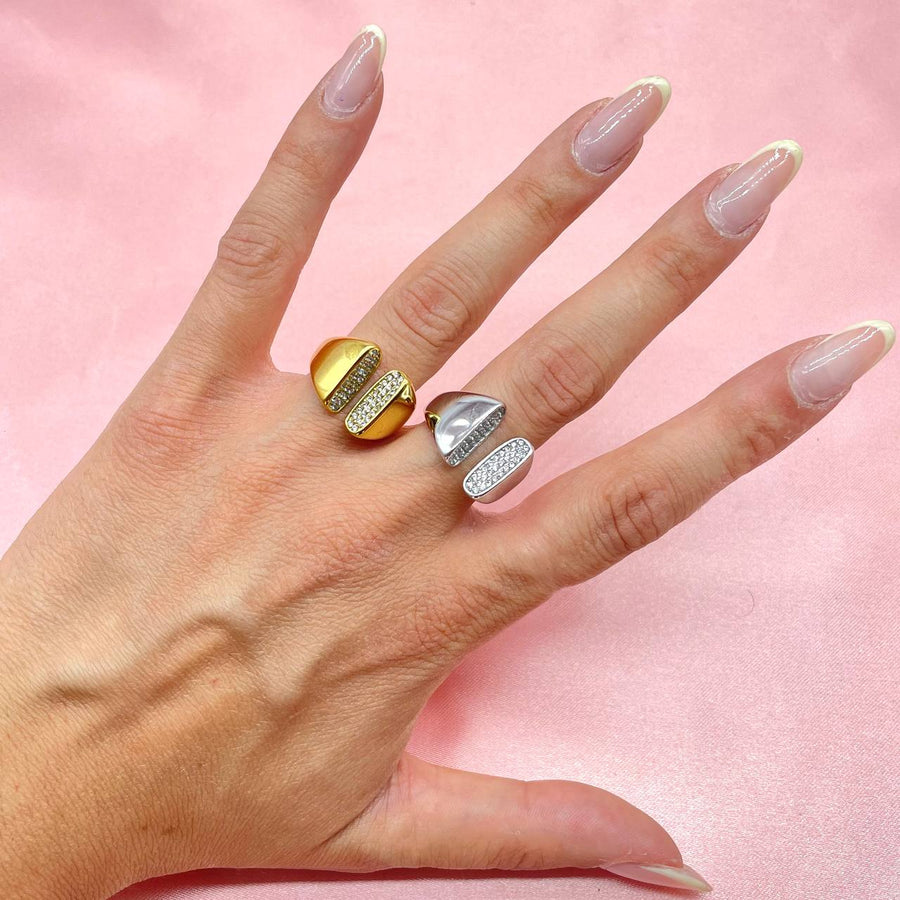 Anello regolabile double bril simply
