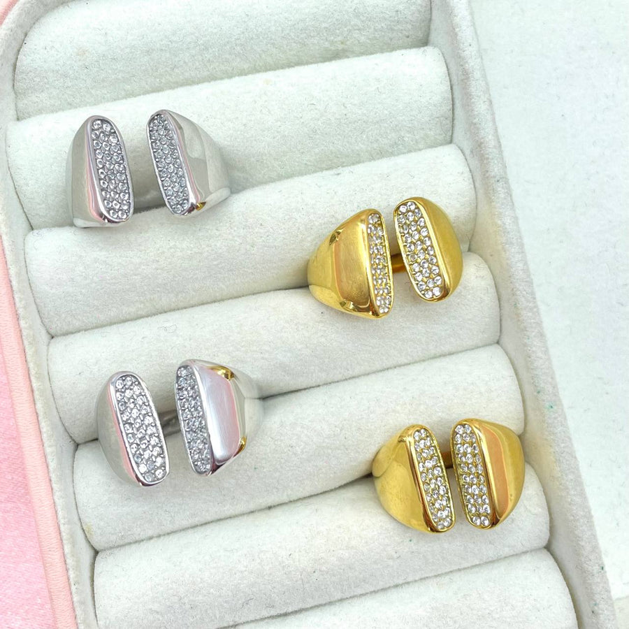 Anello regolabile double bril simply