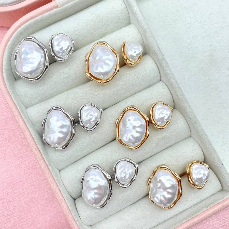 Anello double perle abstract