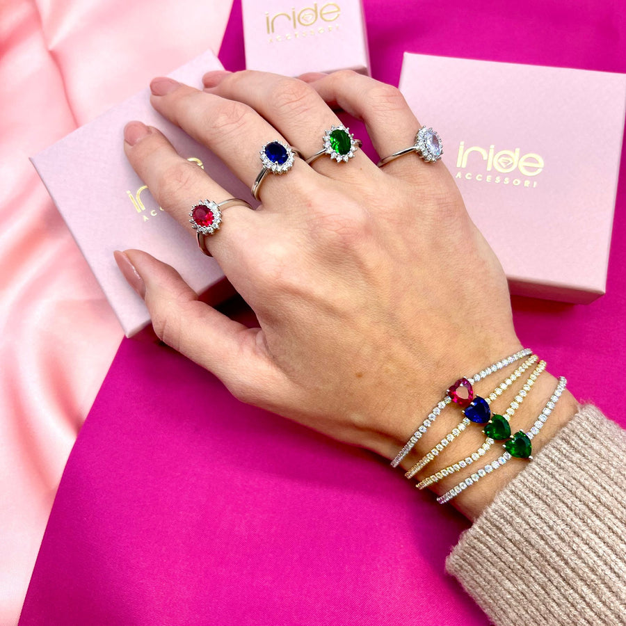 WOSTU bracciale a doppio strato con cuore d'amore in argento Sterling WOSTU bracciale a doppio strato con cuore d'amore in argento Sterling