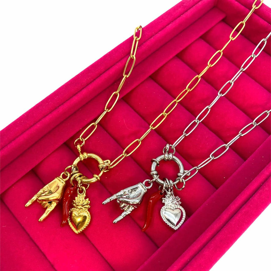 Kkjoy Collana con ciondolo a ferro di cavallo per donna Uomo Kkjoy Collana con ciondolo a ferro di cavallo per donna Uomo