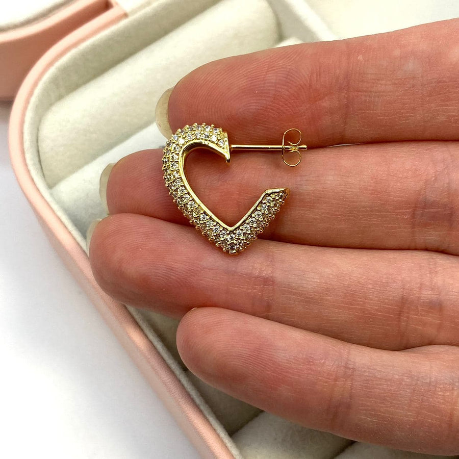 Orecchini cuore stylized bril - iride bijoux e accessori