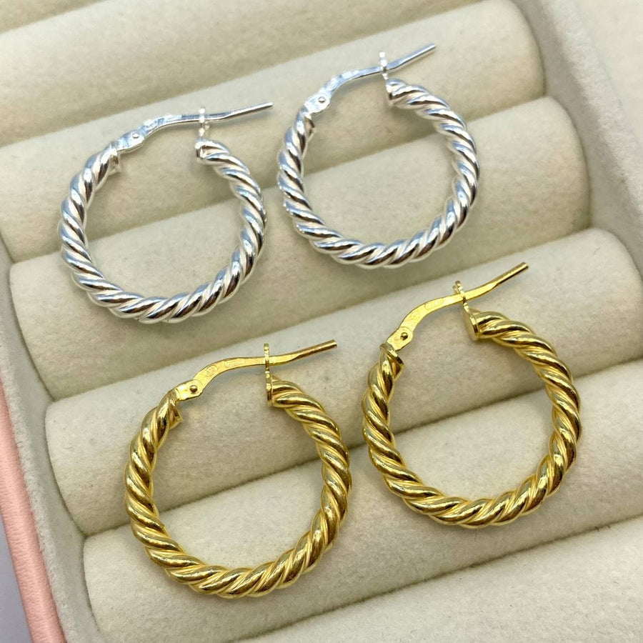 Cerchi intrecciati in argento 925 - Iride shop - accessori donna