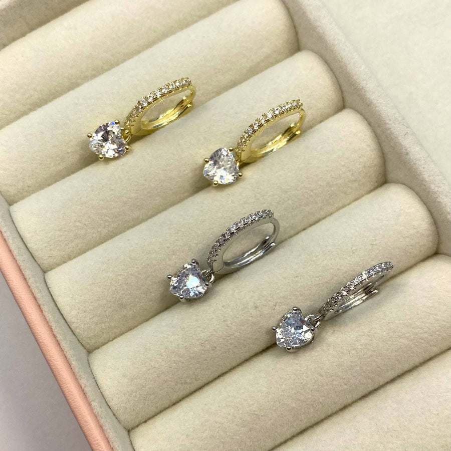 Orecchini cerchietti diamond in argento 925 - Iride Shop - Accessori da Donna
