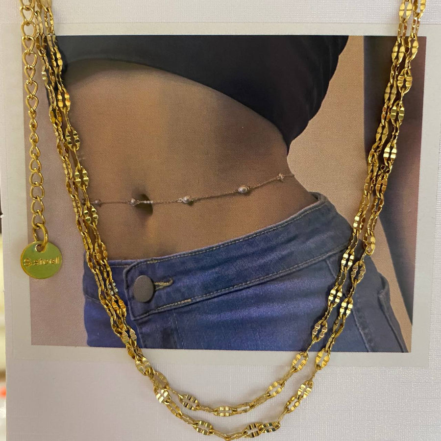 Body Chain simply oro/argento
