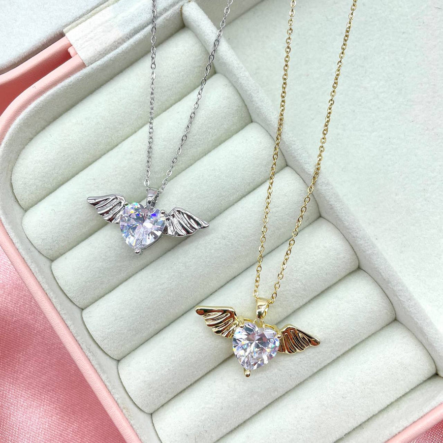 Angel diamond necklace