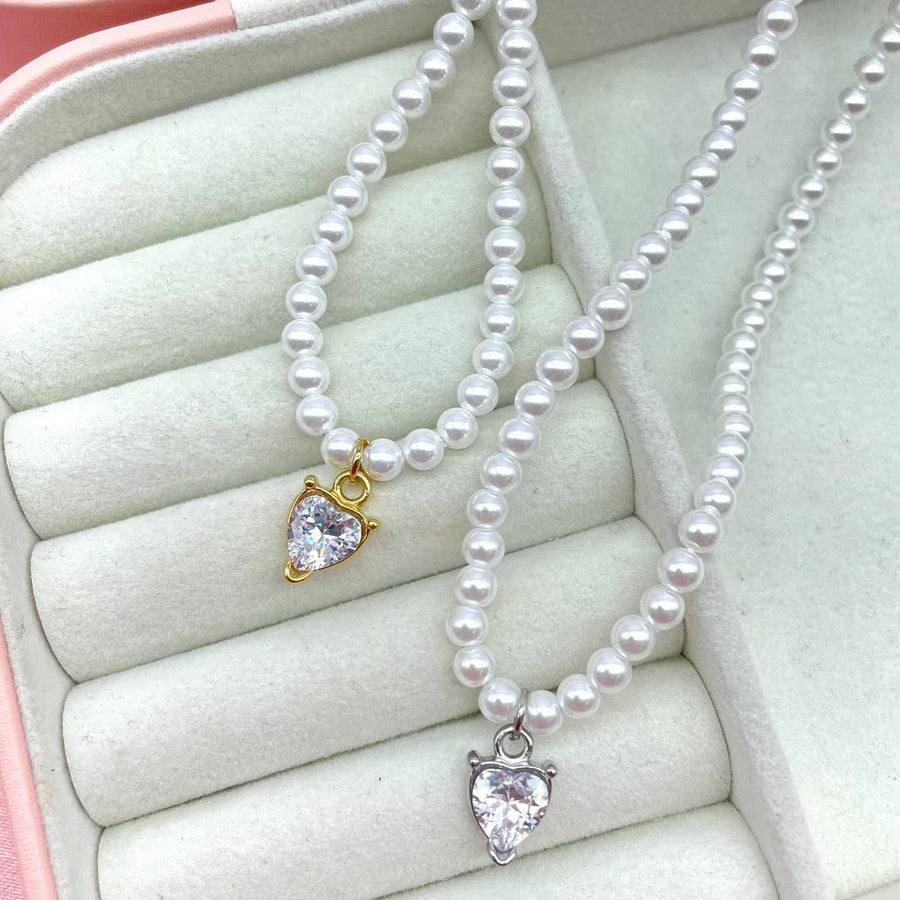 Diamond beads necklace